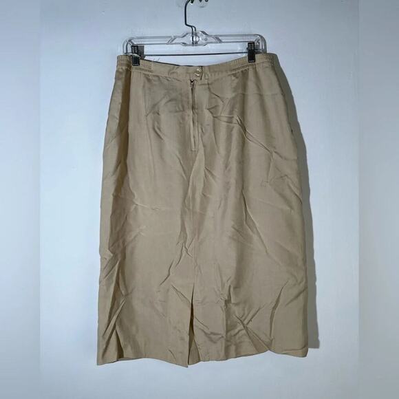 Vintage Norm Thompson Silk Pencil Skirt - Picture 4 of 4